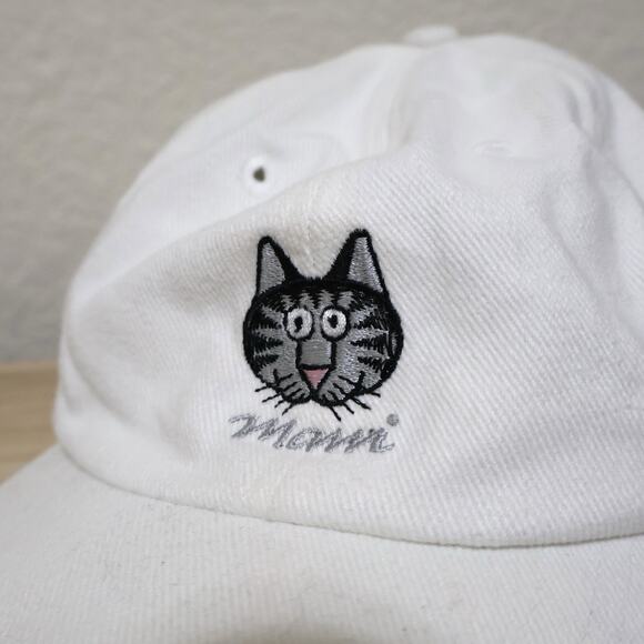 NWT Vintage B Kliban Cat Maui Hawaii Embroidered White Cotton Hat OSFM RARE - Picture 4 of 7